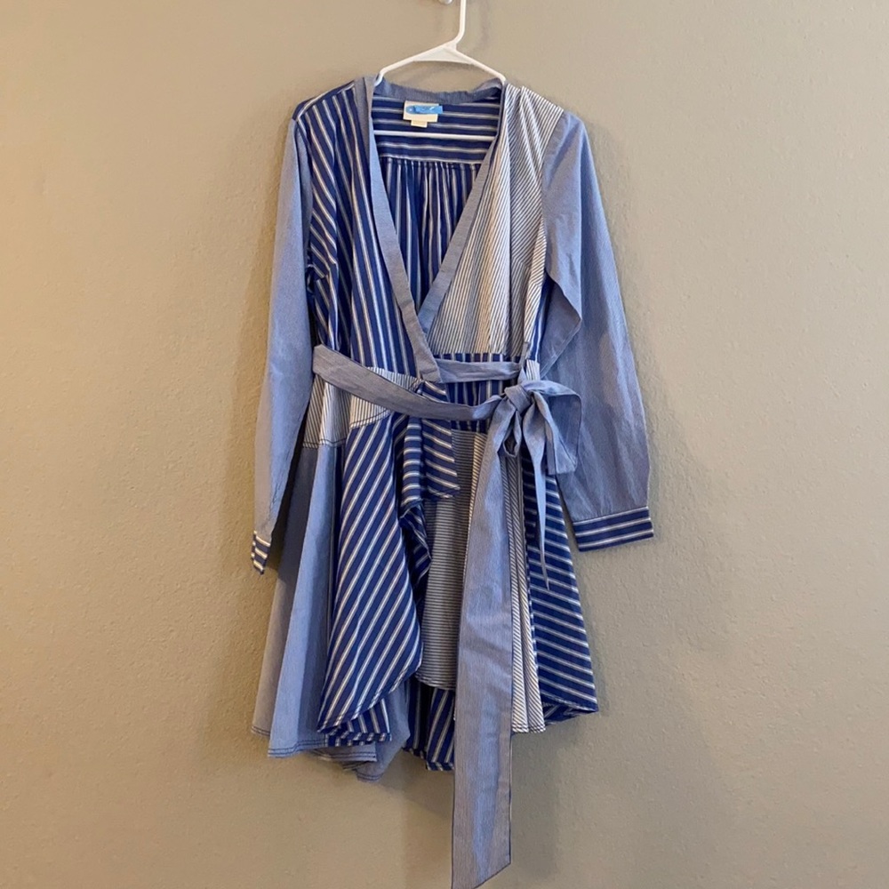 Stripe Wrap Dress